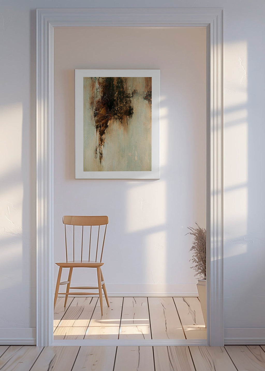 Abstrakt billede jordet struktur lodret – Canvas