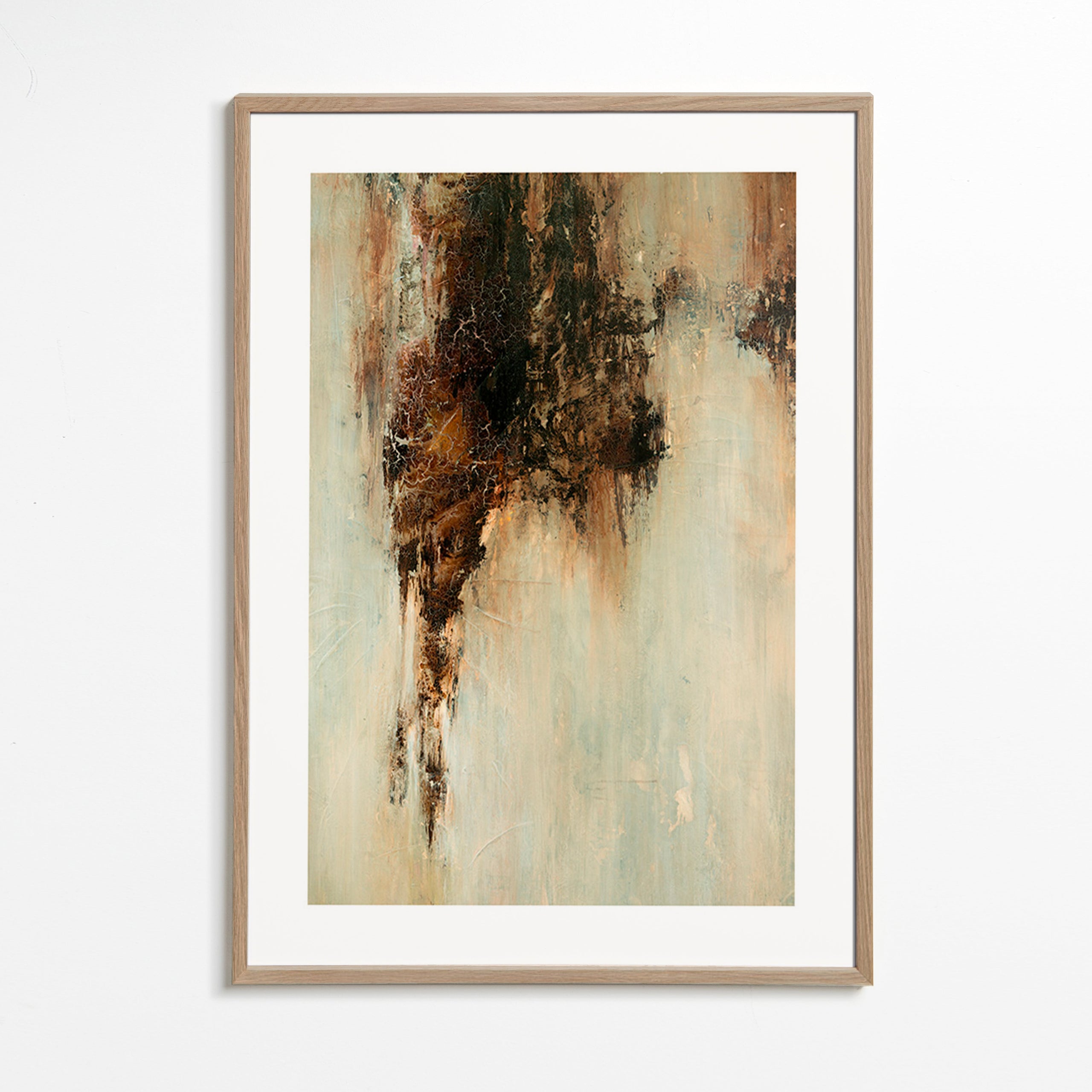 Abstrakt billede jordet struktur lodret – Oak Frame