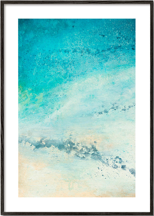 Turkis hav abstrakt – Black Frame