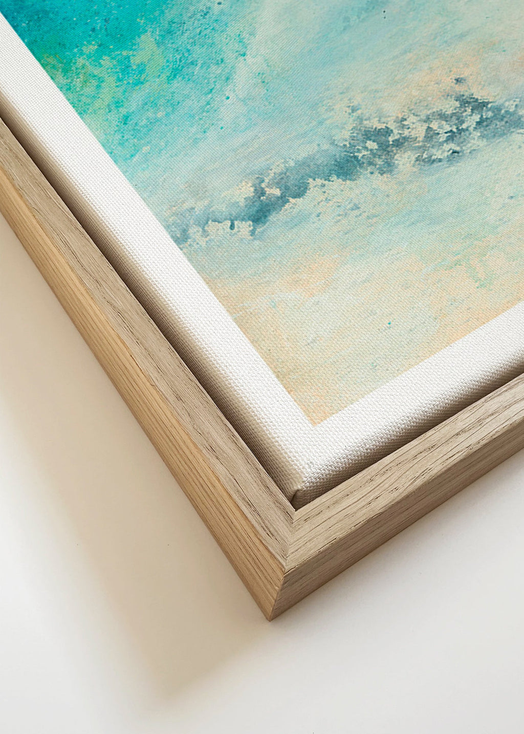 Turkis hav abstrakt – Canvas detail