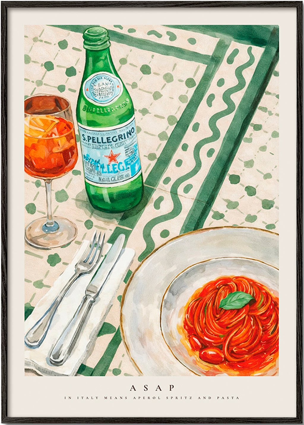 Køkkenkunst Aperol Spritz og pasta