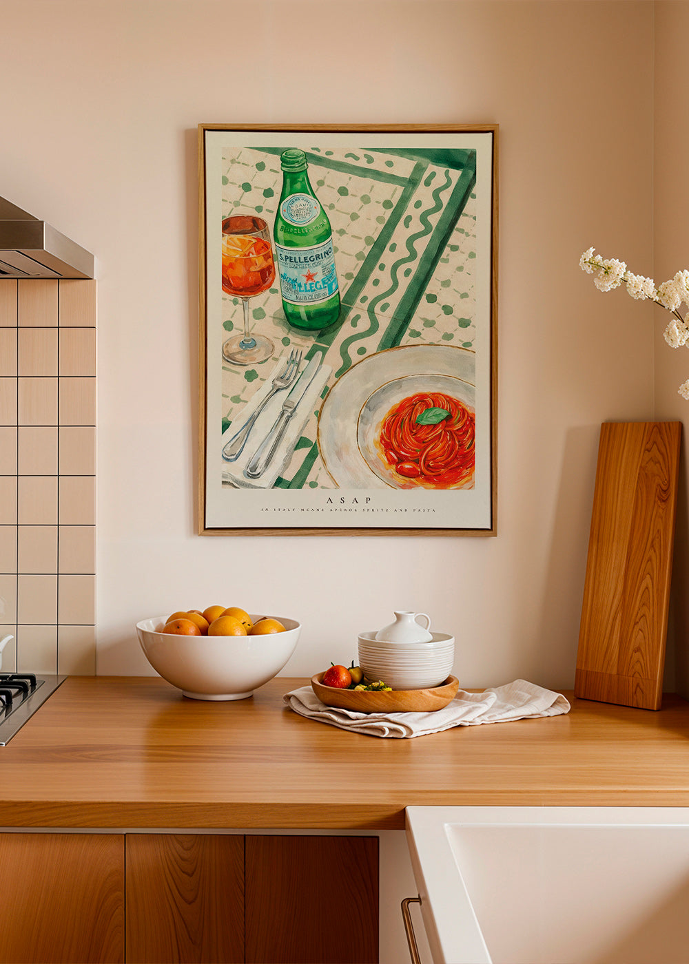 Køkkenkunst Aperol Spritz og pasta