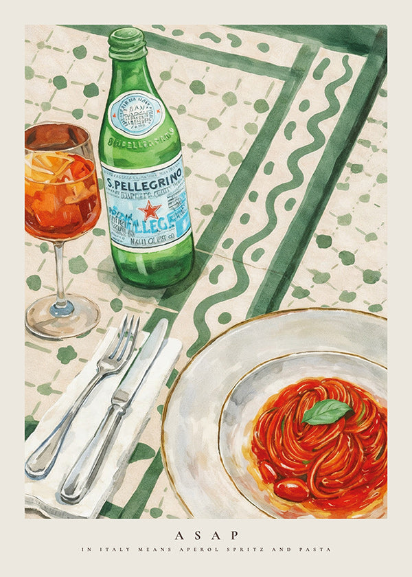 Køkkenkunst Aperol Spritz og pasta