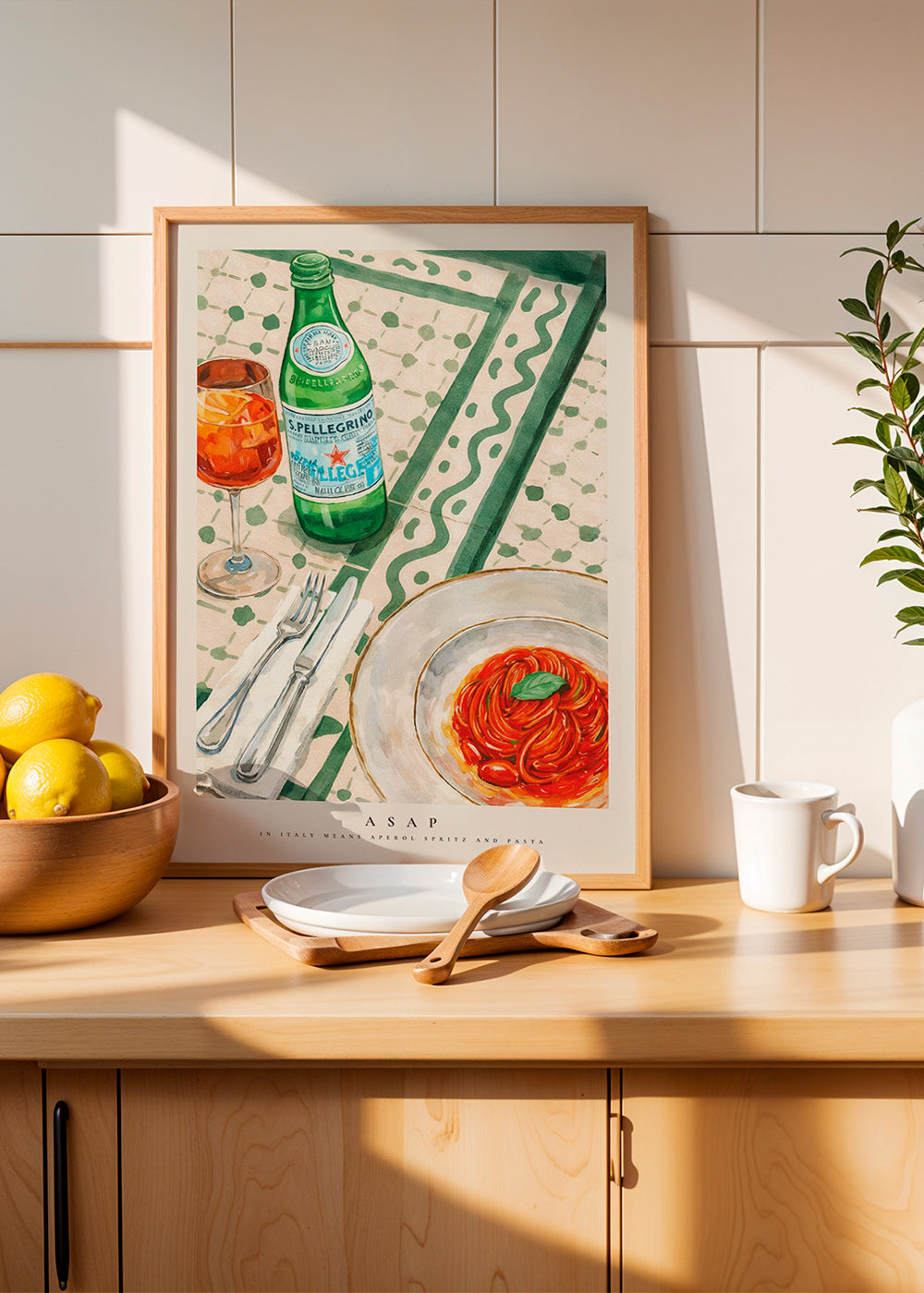 Køkkenkunst Aperol Spritz og pasta