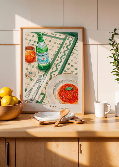 Køkkenkunst Aperol Spritz og pasta