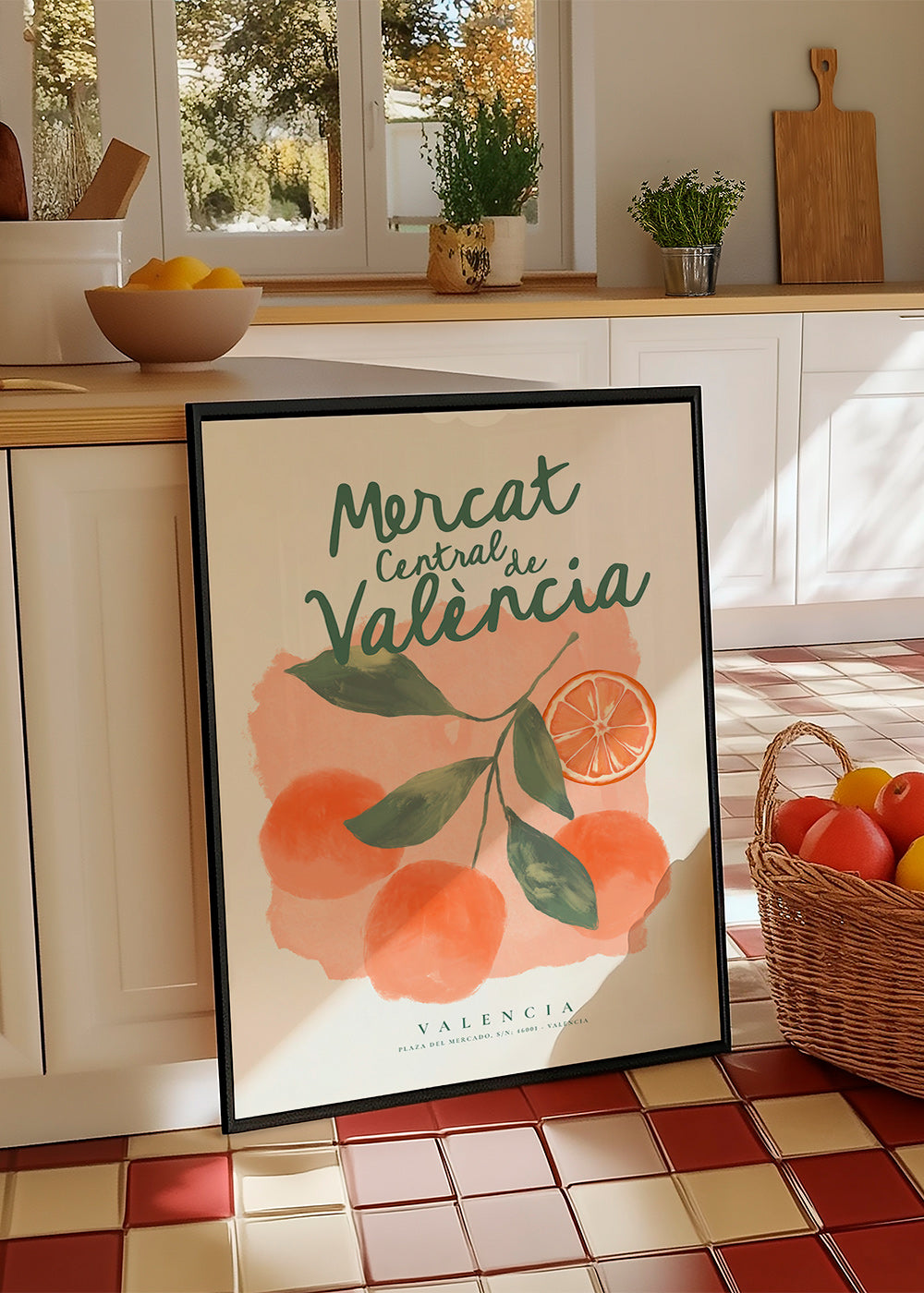 Køkkenkunst Mercat Central med appelsiner