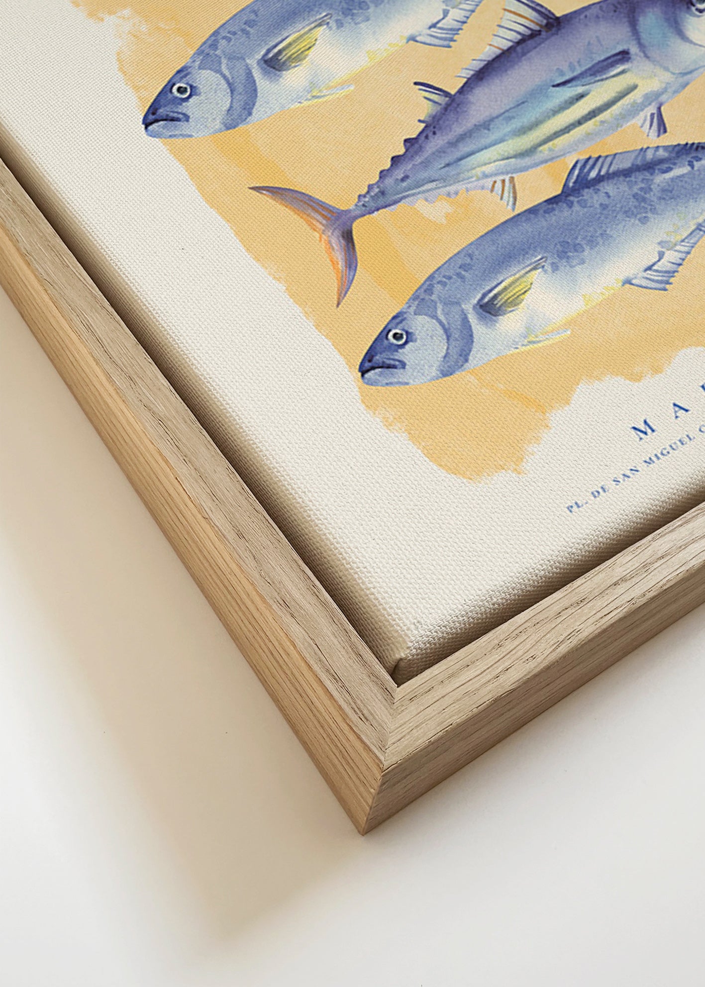 Køkkenkunst Mercado de San Miguel med blå fisk