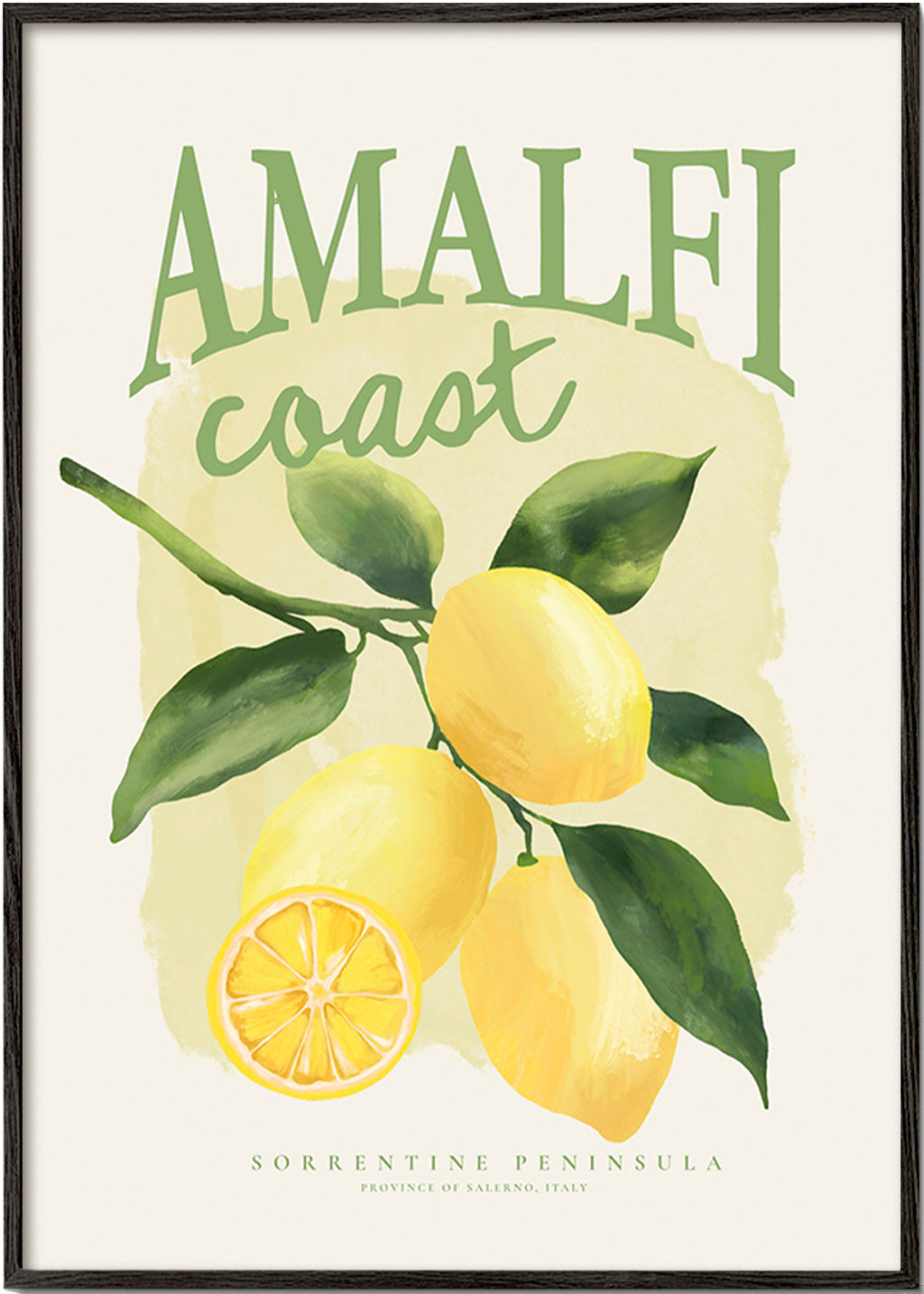 Botanisk Amalfi-citronplakat