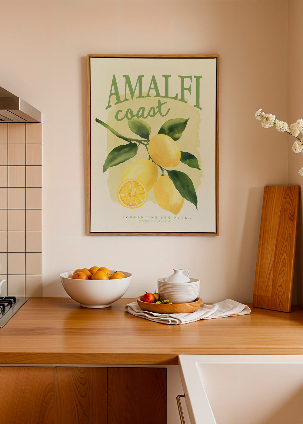 Botanisk Amalfi-citronplakat