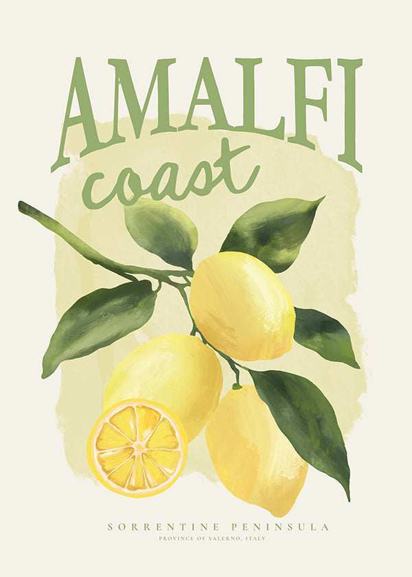 Botanisk Amalfi-citronplakat