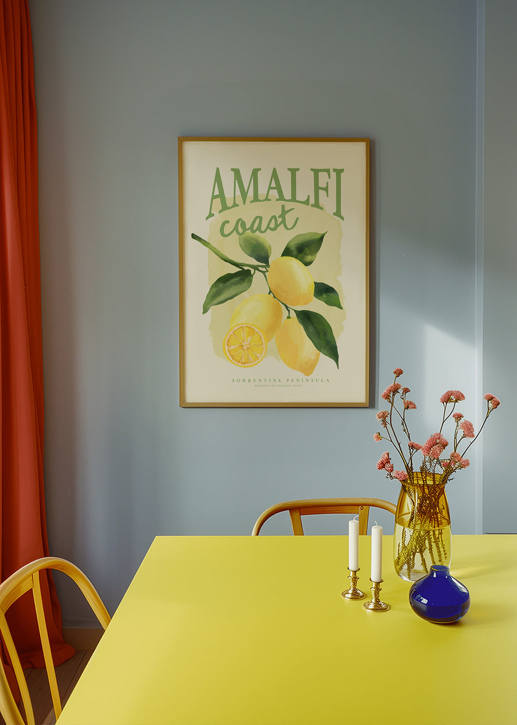 Botanisk Amalfi-citronplakat