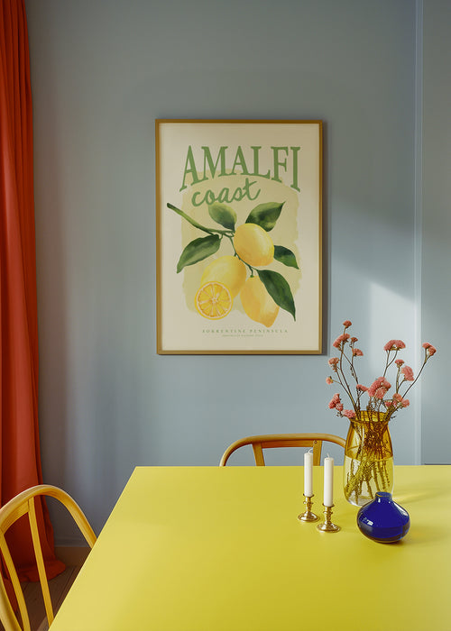 Botanisk Amalfi-citronplakat