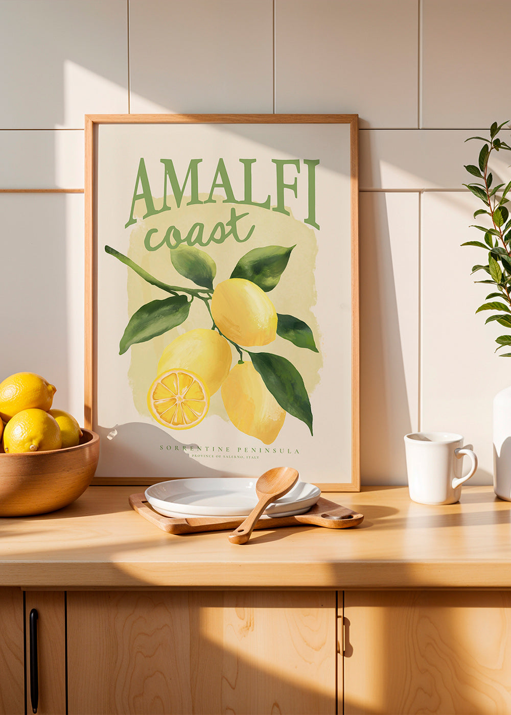Botanisk Amalfi-citronplakat