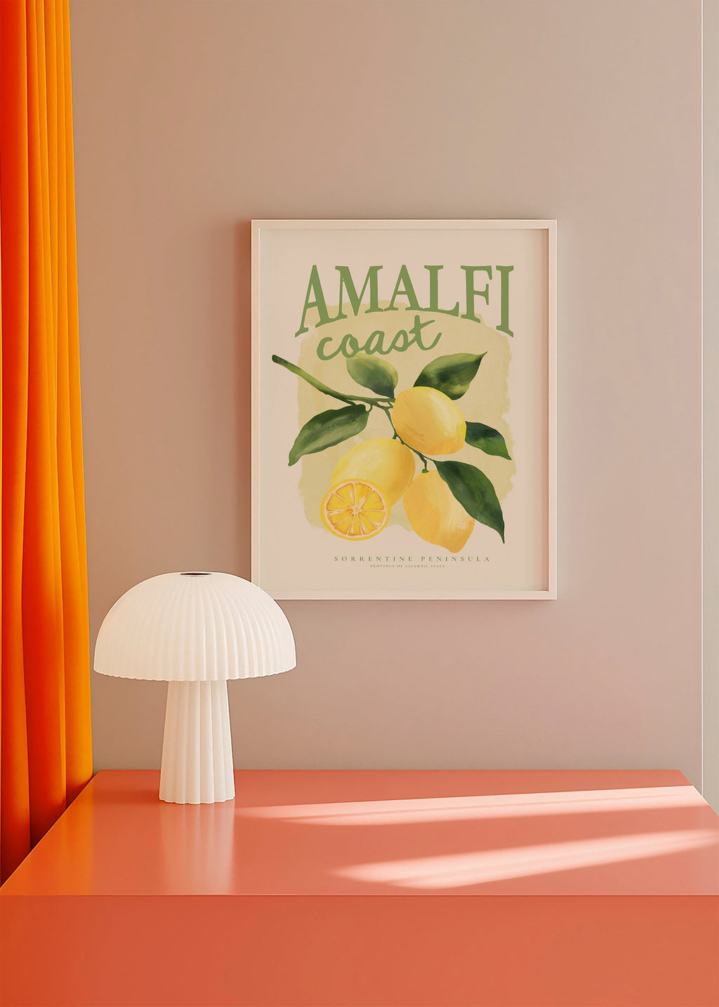 Botanisk Amalfi-citronplakat