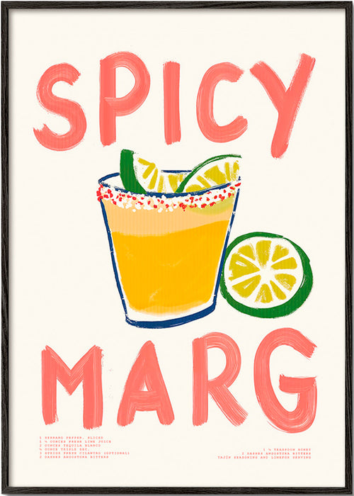 Køkkenkunst med illustreret margarita