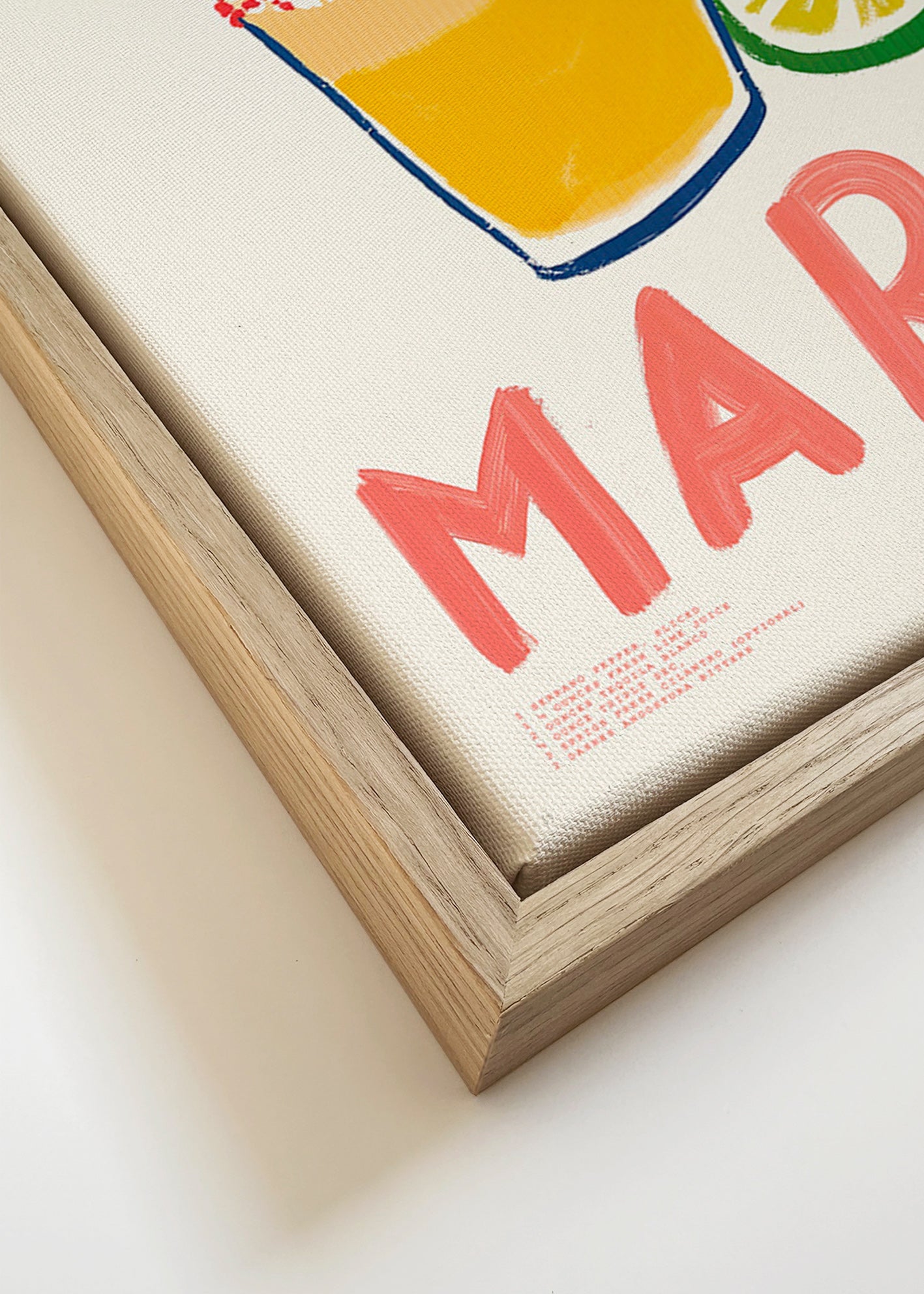 Køkkenkunst med illustreret margarita