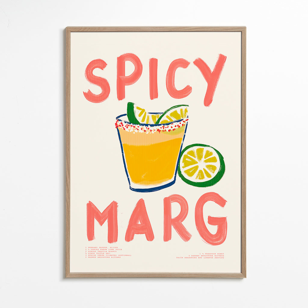 Køkkenkunst med illustreret margarita