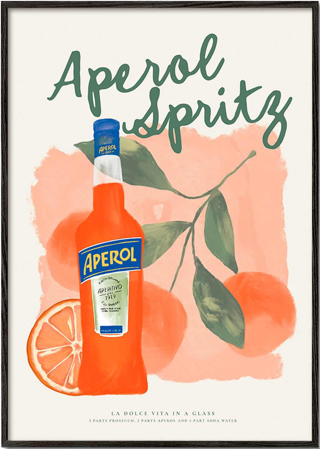 Køkkenkunst Aperol Spritz flaske med appelsiner