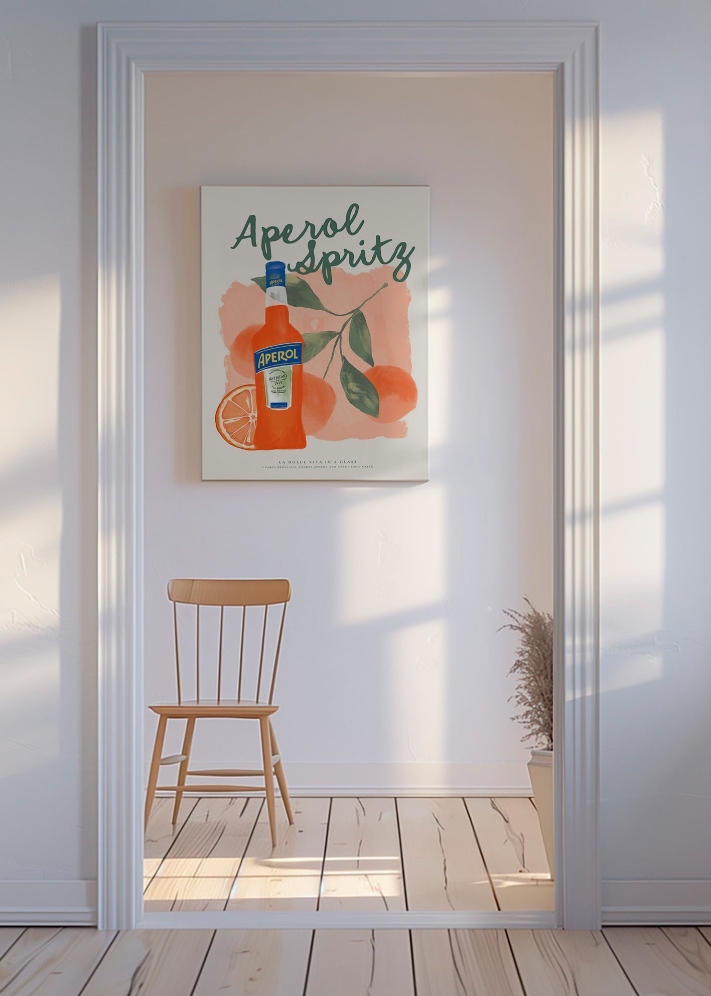 Køkkenkunst Aperol Spritz flaske med appelsiner