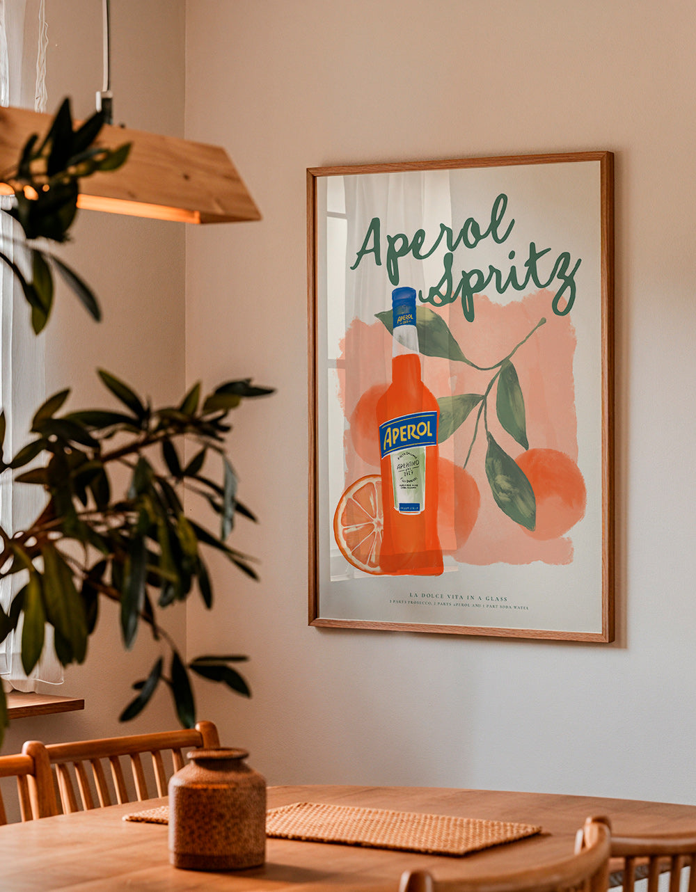 Køkkenkunst Aperol Spritz flaske med appelsiner