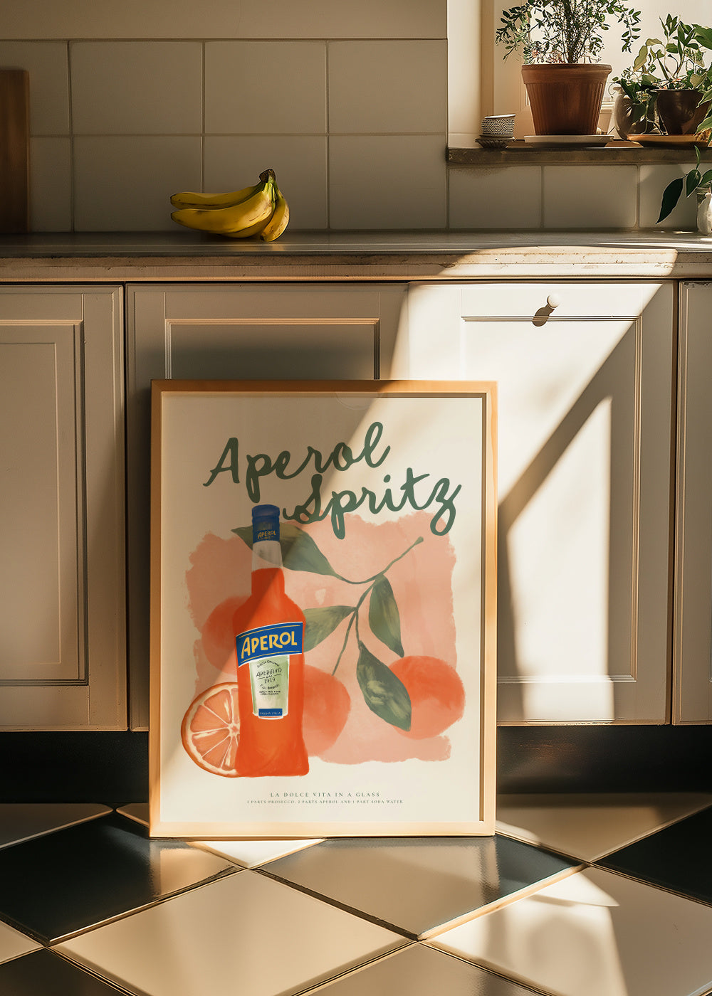 Aperol Spritz: La Dolce Vita in a Glass - Framed poster in an interior