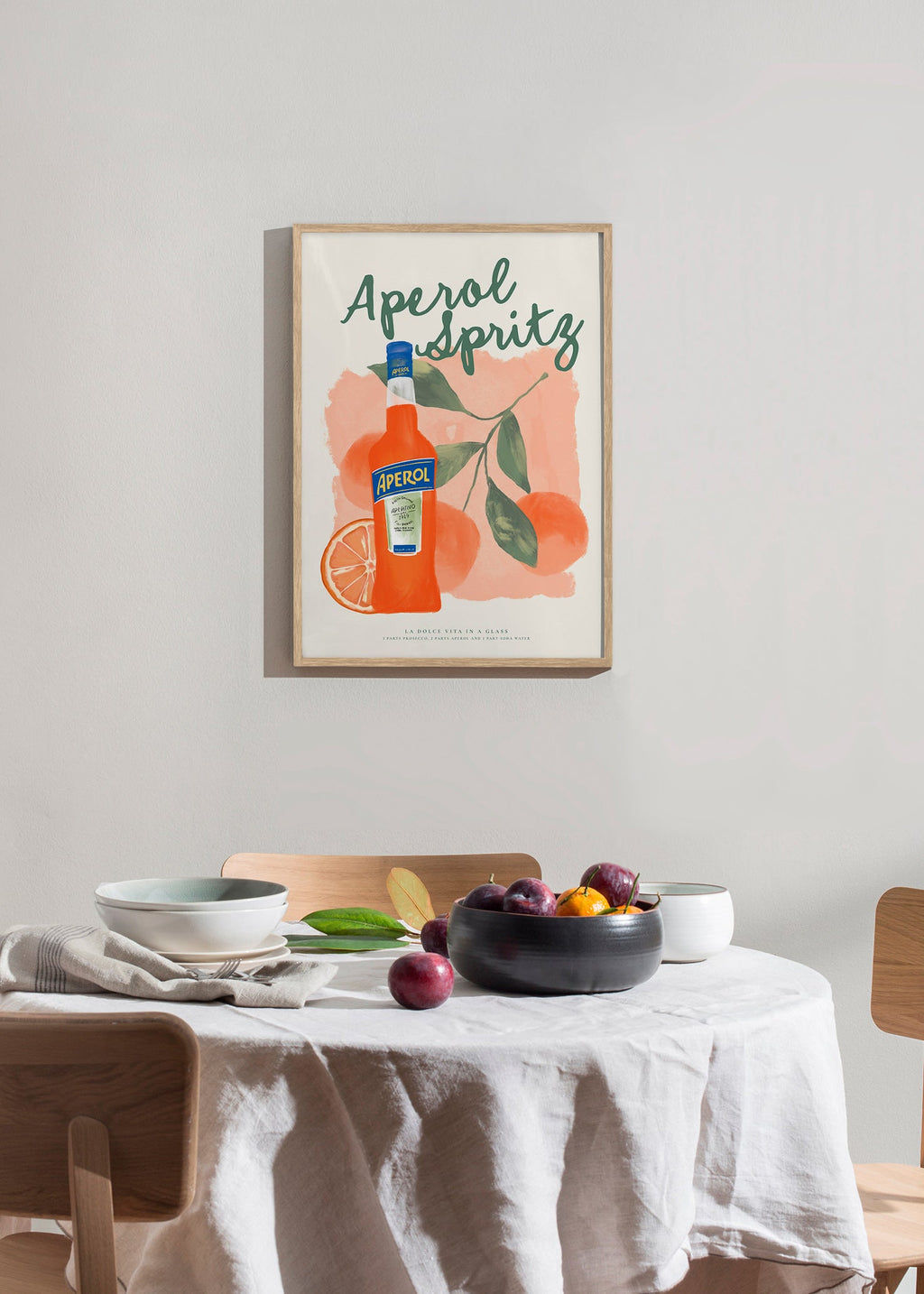 Køkkenkunst Aperol Spritz flaske med appelsiner