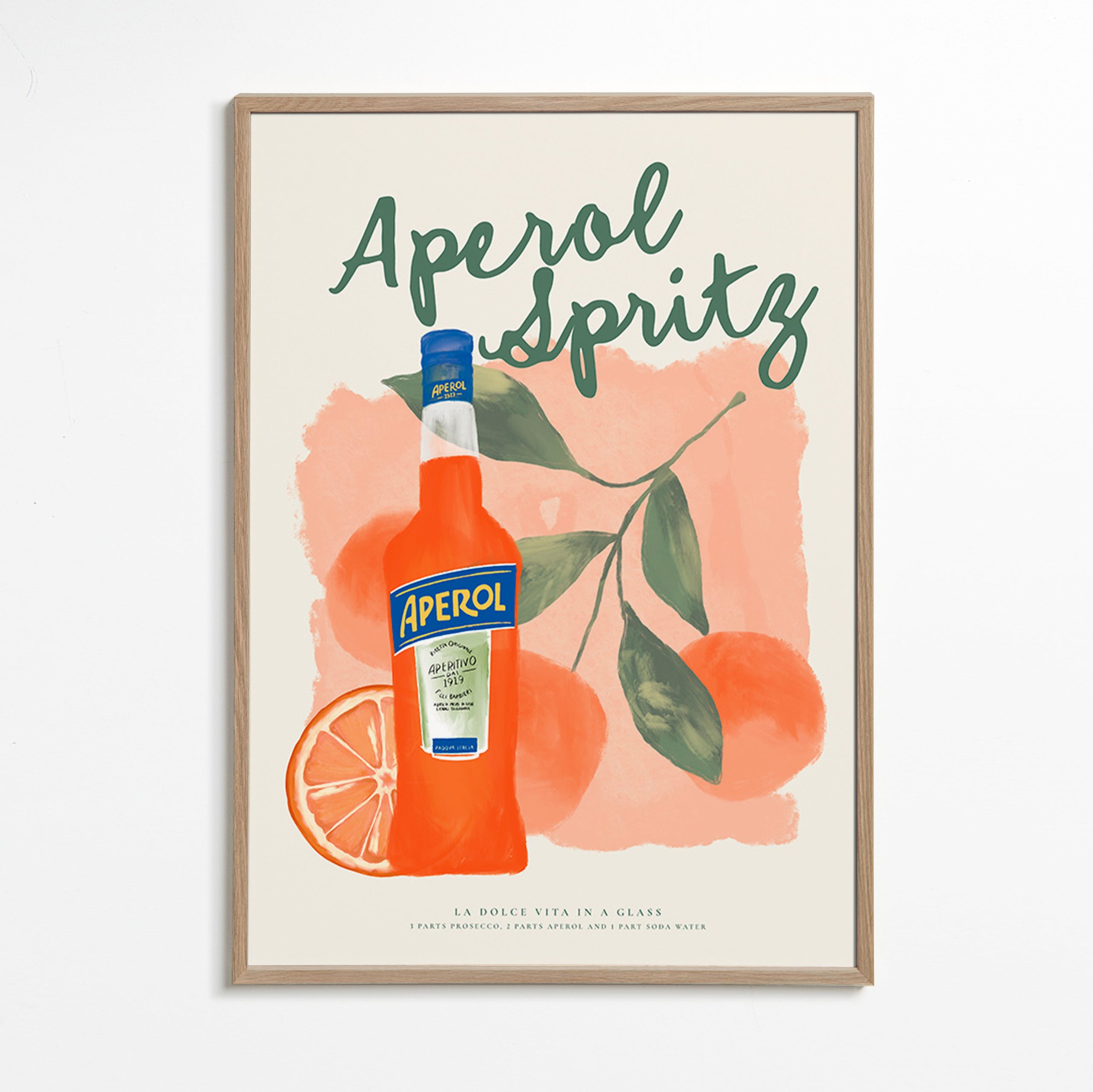 Køkkenkunst Aperol Spritz flaske med appelsiner