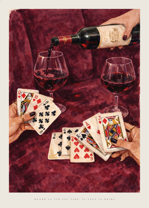 Cards & Cabernet - Unframed art print
