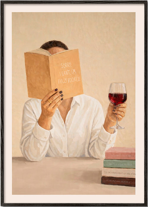 Køkkenkunst: kvinde læser med glas vin