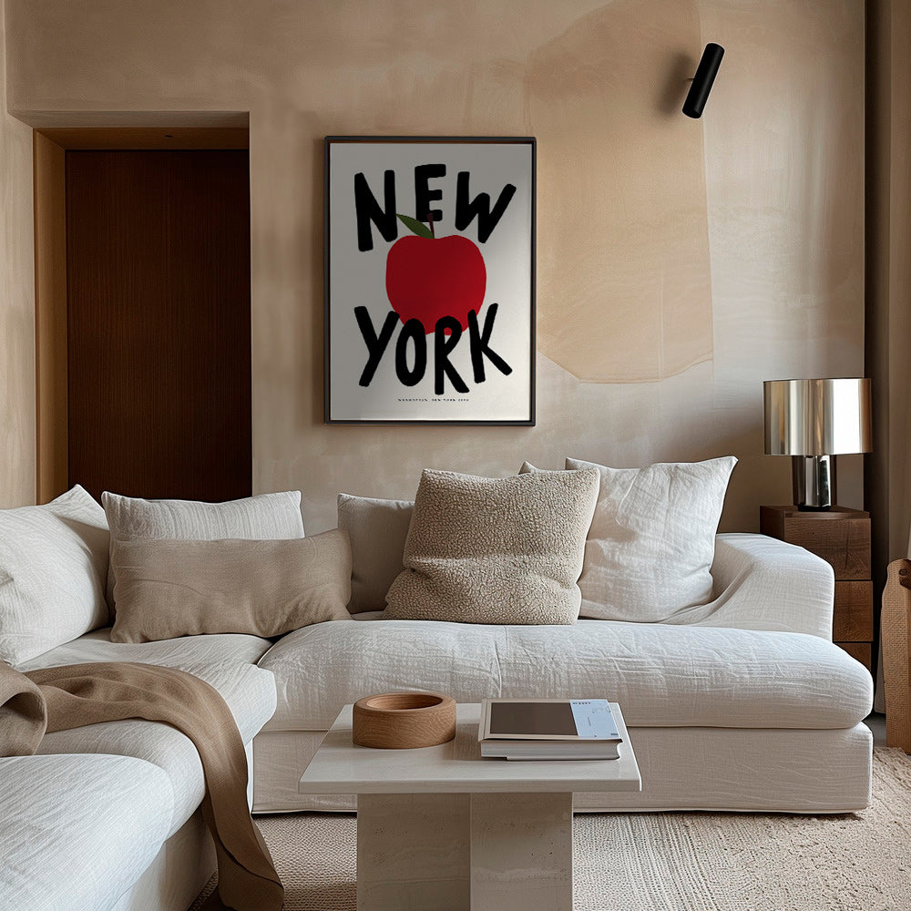 Køkkenkunst New York med rød æble