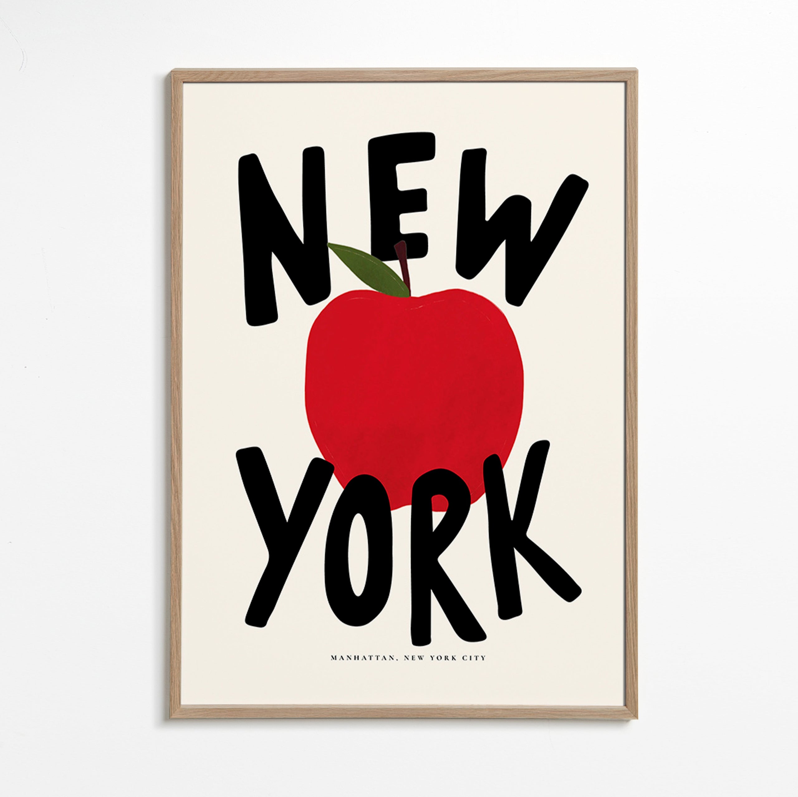 Køkkenkunst New York med rød æble