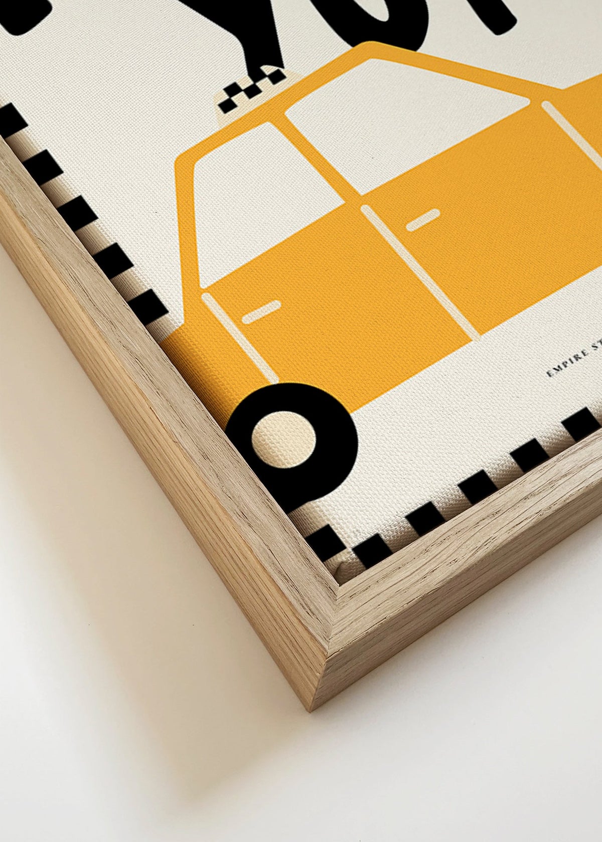Byplakat New York taxi med markant typografi