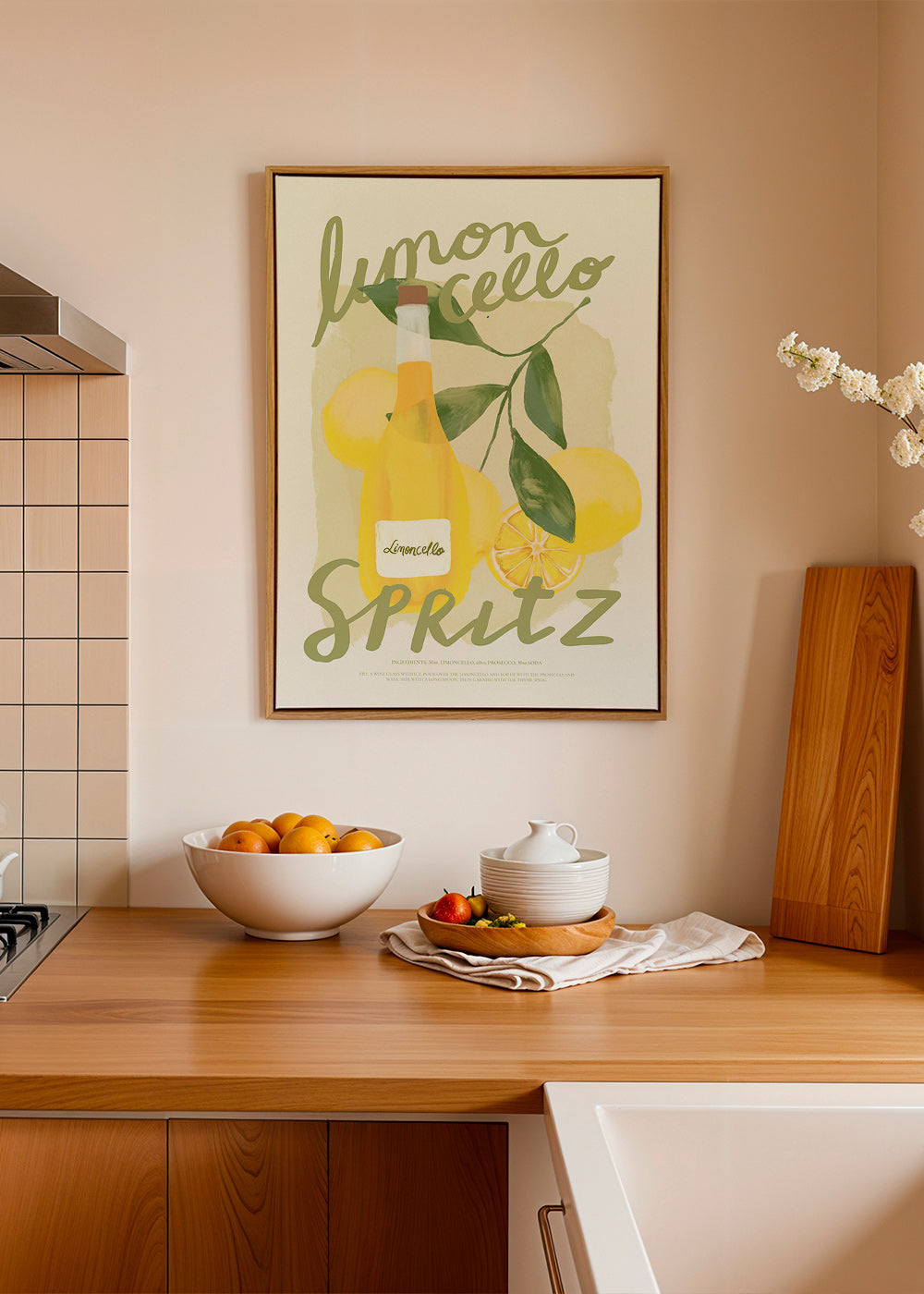 Køkkenkunst Limoncello Spritz illustration
