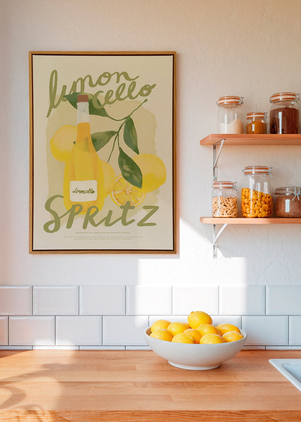 Køkkenkunst Limoncello Spritz illustration