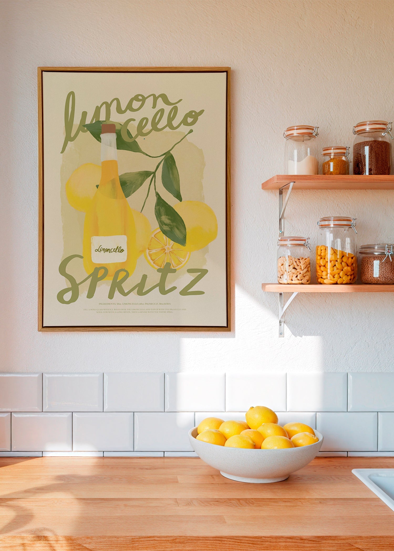 Køkkenkunst Limoncello Spritz illustration