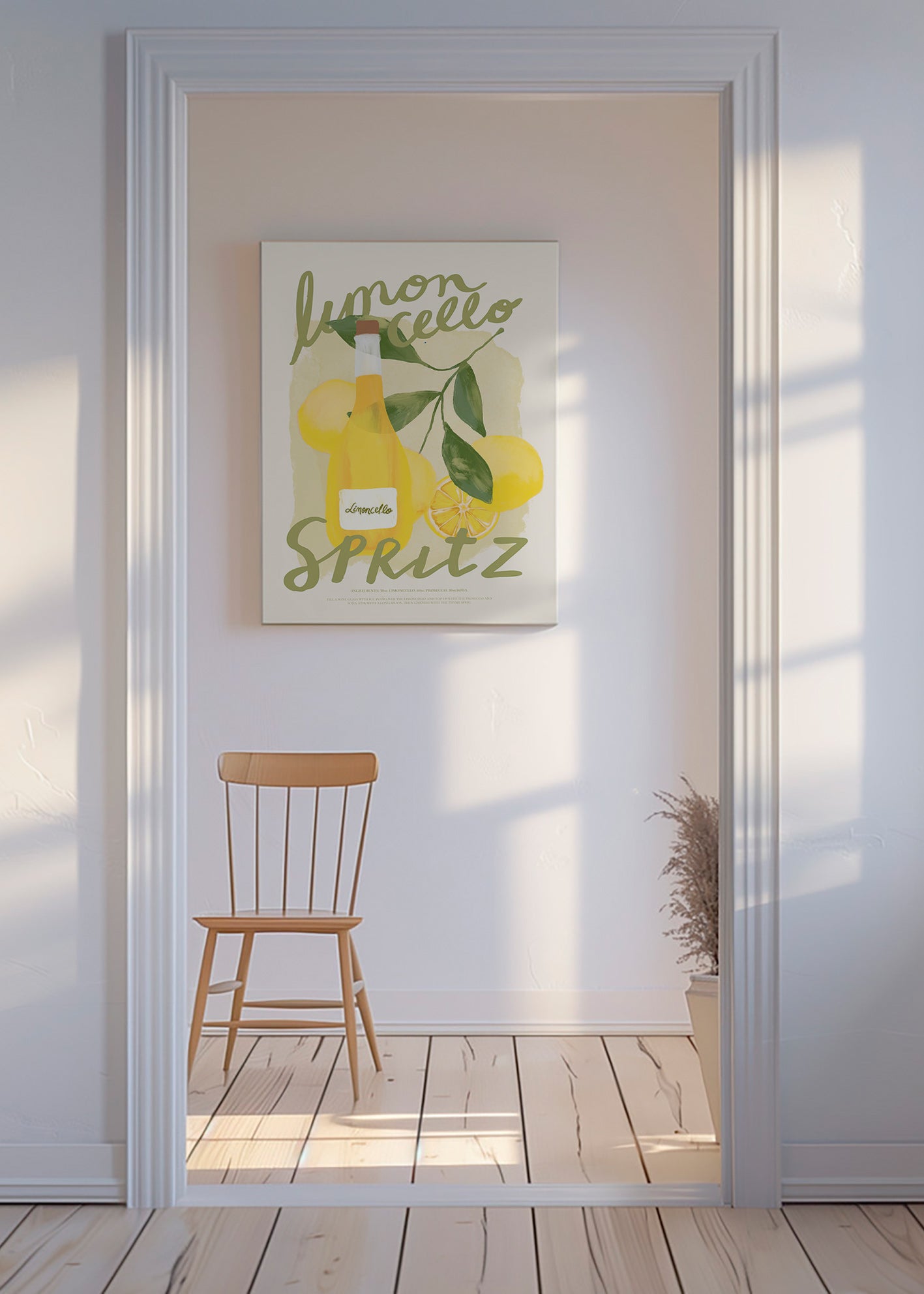 Køkkenkunst Limoncello Spritz illustration