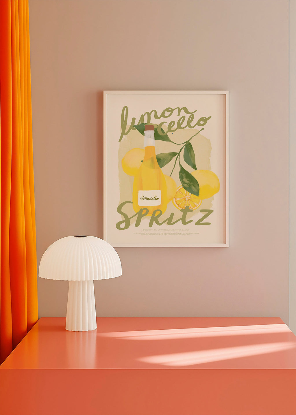 Køkkenkunst Limoncello Spritz illustration