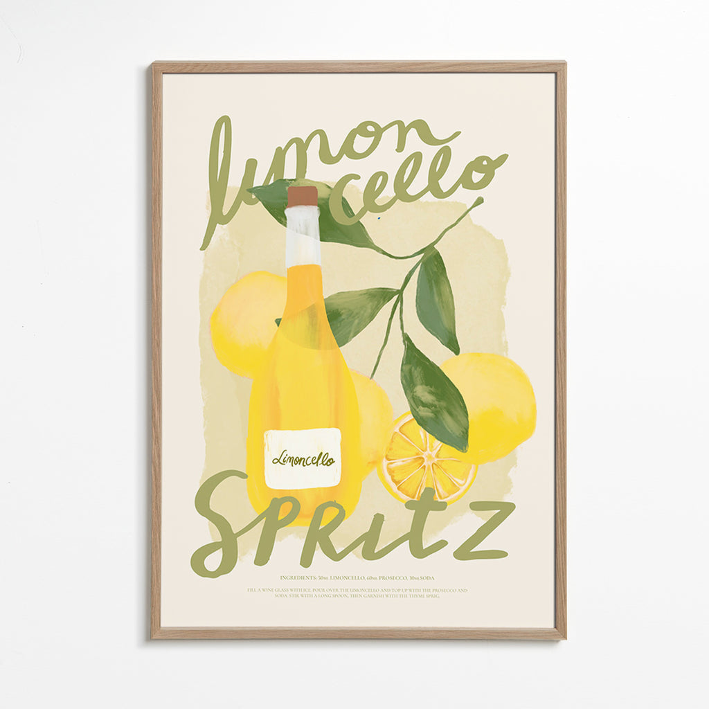 Køkkenkunst Limoncello Spritz illustration