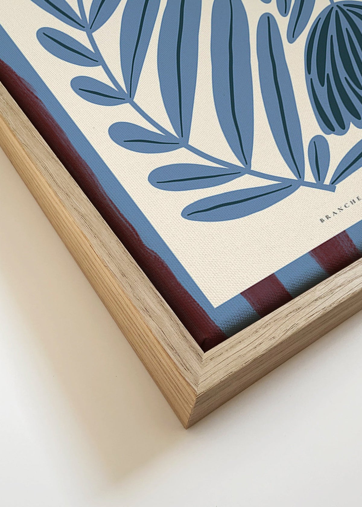 Botanisk plakat: stiliseret blå akacie