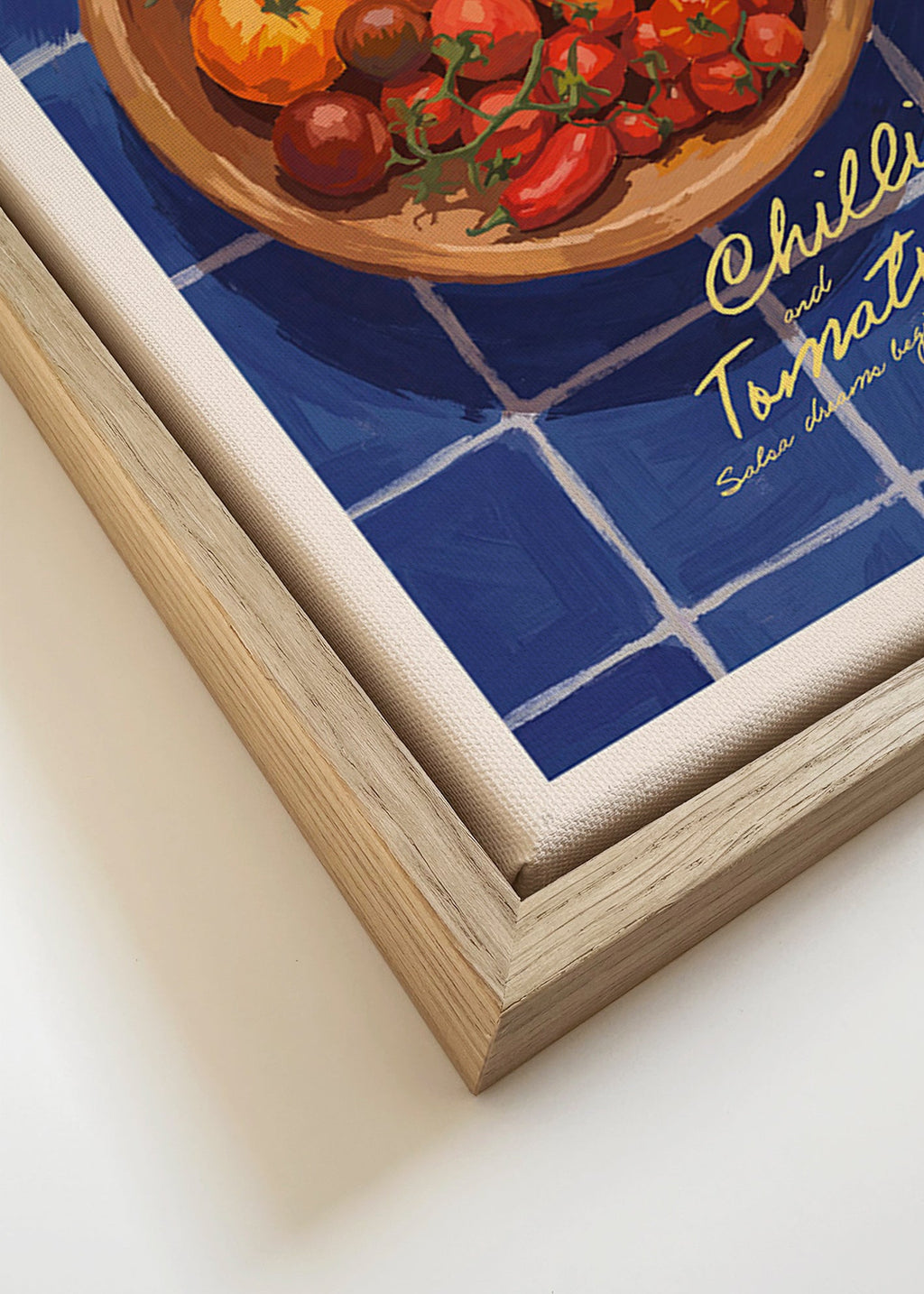 Køkkenkunst med chili og tomater illustration