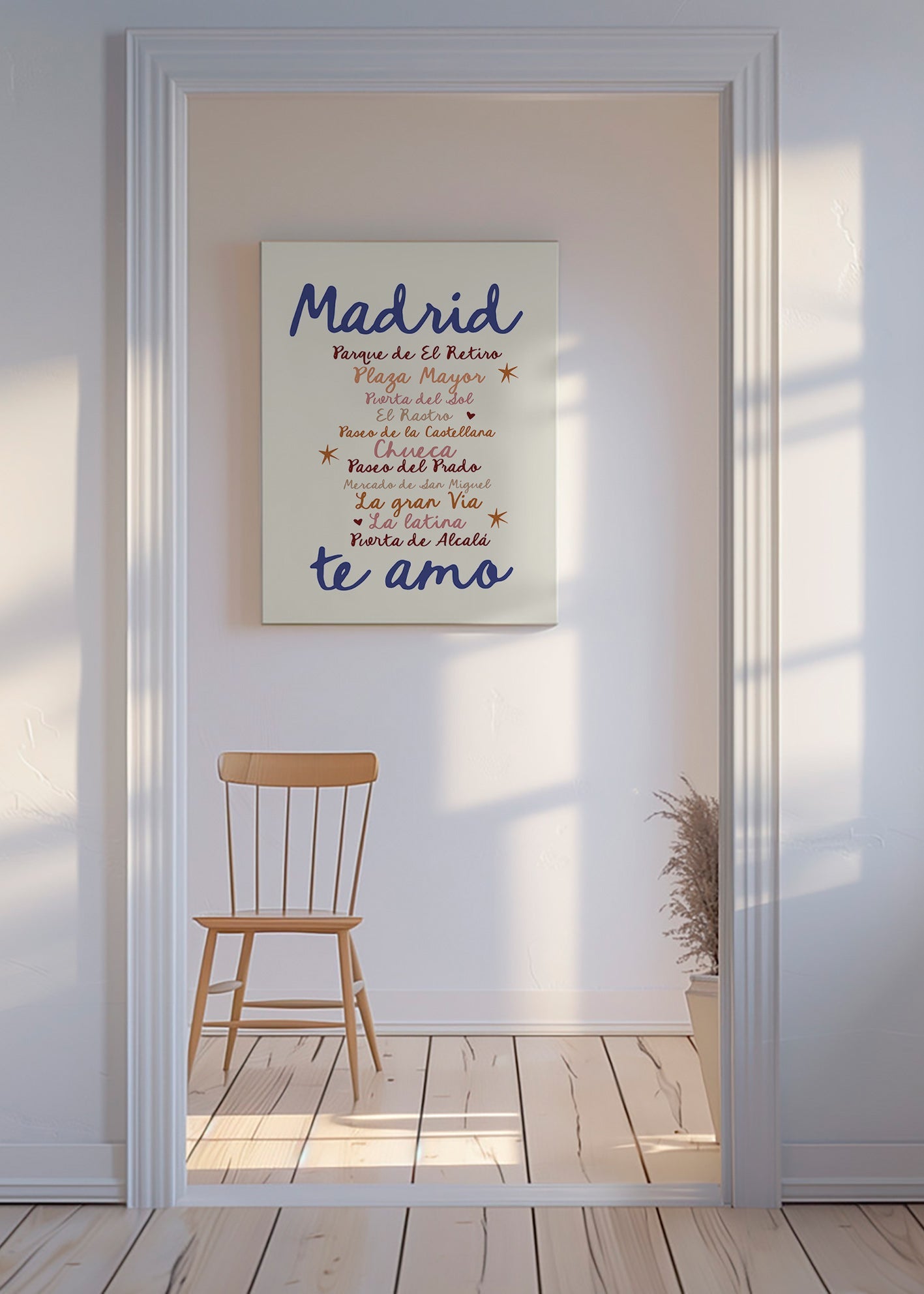 Rejseplakat Madrid markant typografi