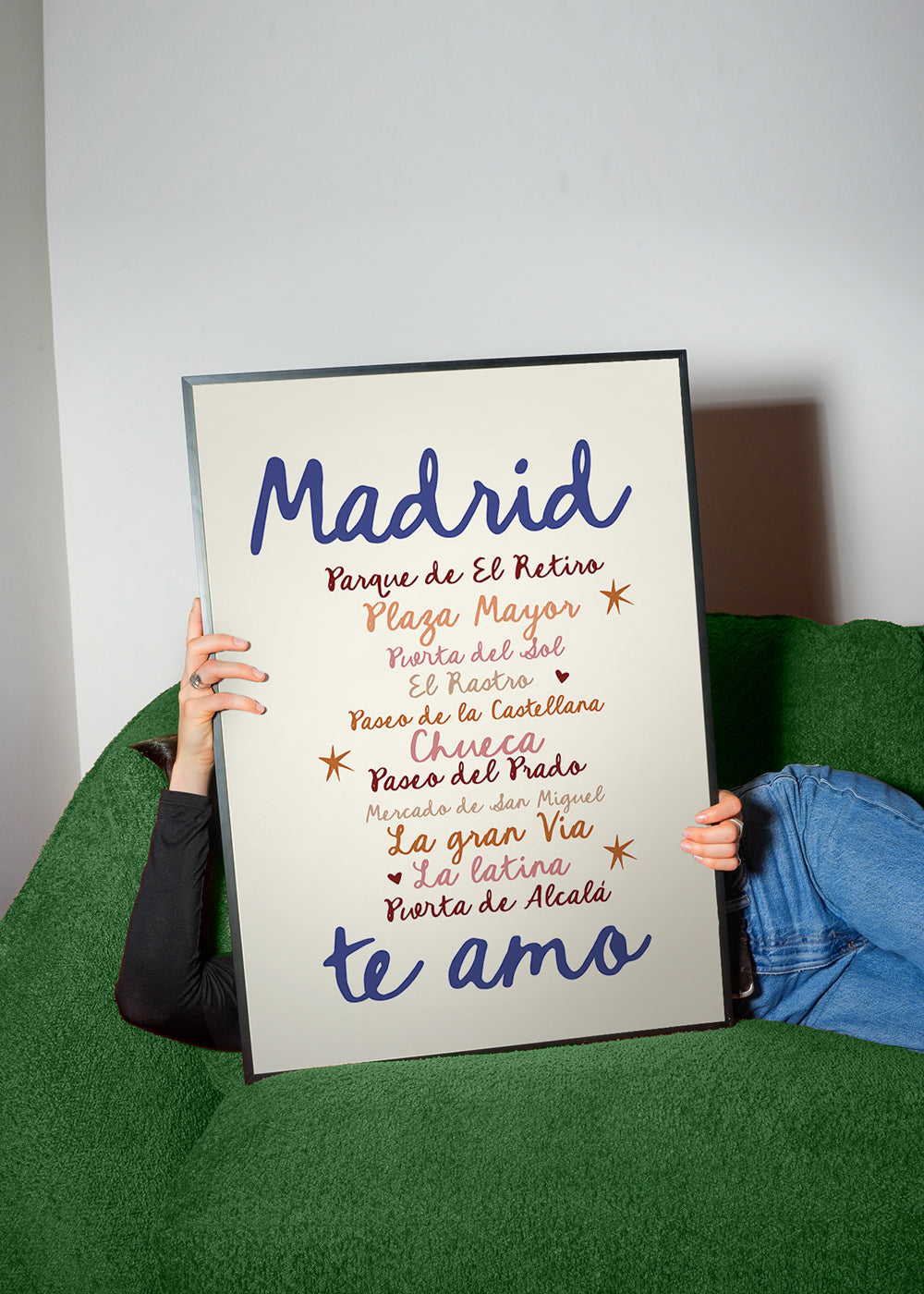 Rejseplakat Madrid markant typografi