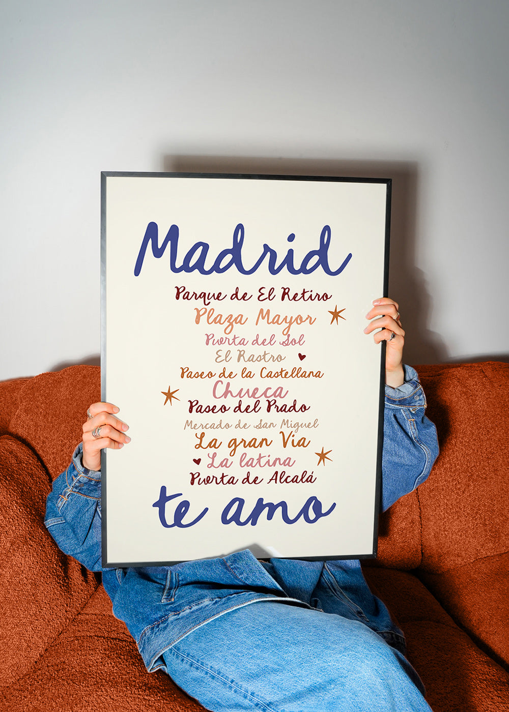 Rejseplakat Madrid markant typografi