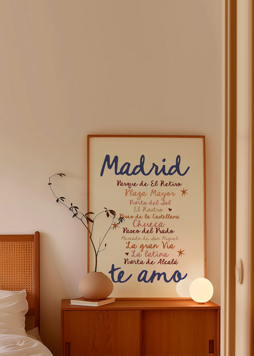 Rejseplakat Madrid markant typografi