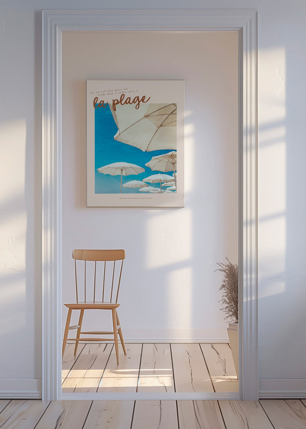 Kystlandskab med parasoller