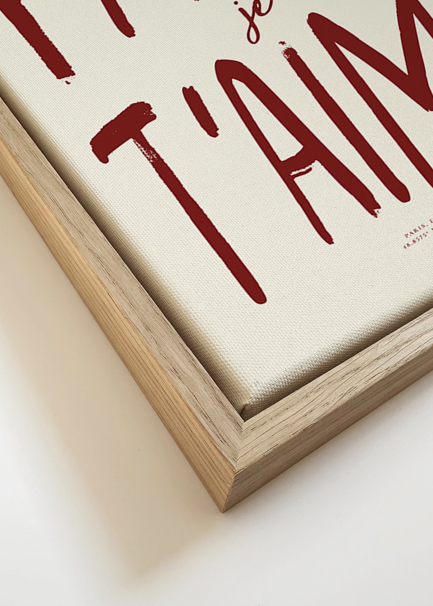 Rejseplakat typografi Paris je t'aime