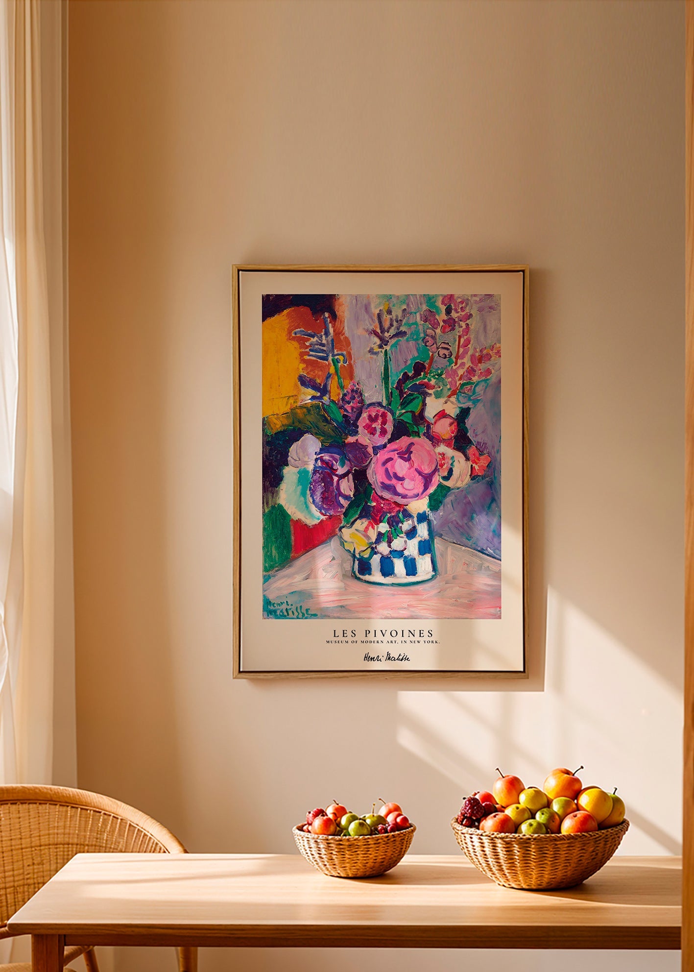 Botanisk plakat farverig buket