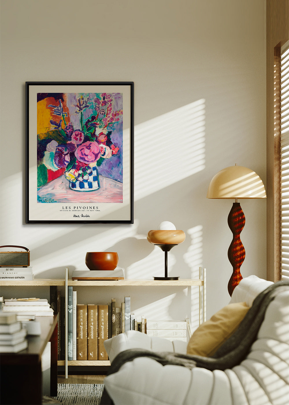 Botanisk plakat farverig buket