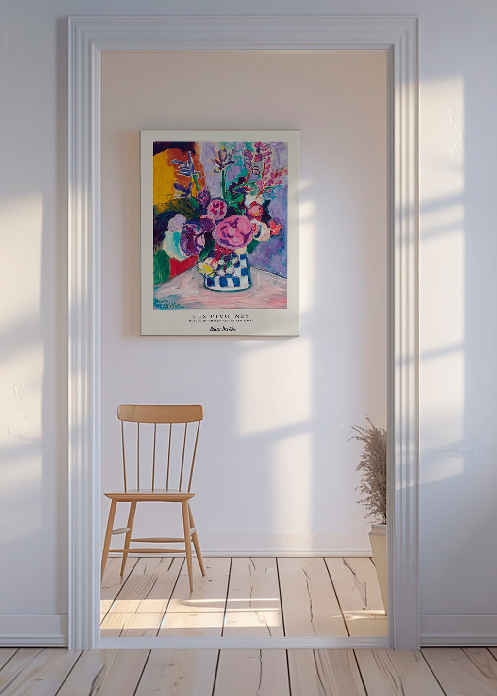 Botanisk plakat farverig buket