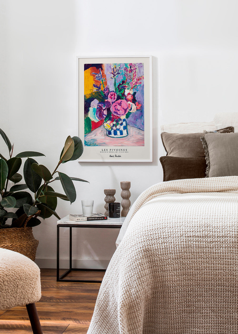 Botanisk plakat farverig buket